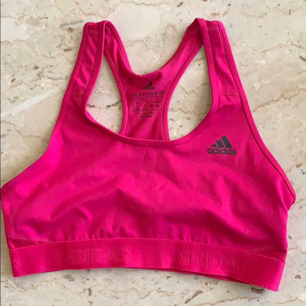 Hot pink Adidas Sport bra